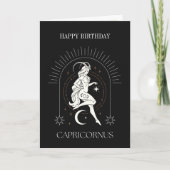 Joyeux Anniversaire Mystic Capricornus Carte Zodia (Devant)