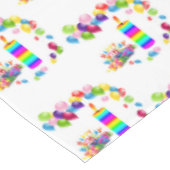 Joyeux Anniversaire Nappe Bougies Ballons (Angle)