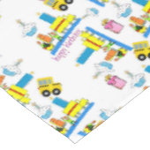 Joyeux Anniversaire Nappe Camions Bus (Angle)