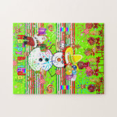 Joyeux Anniversaire Noël Puzzle Santa (Horizontal)