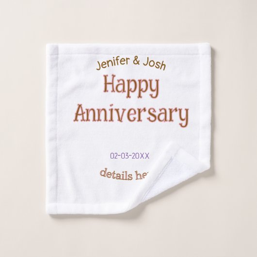 Joyeux anniversaire nom détails rose doré tendance (Gant de toilette)