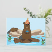 “Joyeux anniversaire, nom d'un chien !” Carte de v (Debout devant)