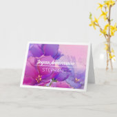 Joyeux Anniversaire Nom personnalisé Carte d'anniv (Fleur jaune)