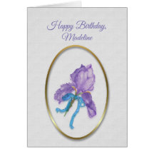 Joyeux anniversaire, (nom personnalisé) Purple Iri