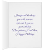 Joyeux anniversaire, (nom personnalisé) Purple Iri (Intérieur (Droit))