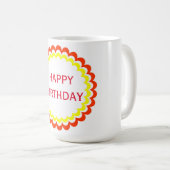 Joyeux Anniversaire Orange Mug Jaune (Devant droit)