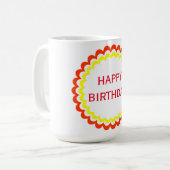 Joyeux Anniversaire Orange Mug Jaune (Devant gauche)