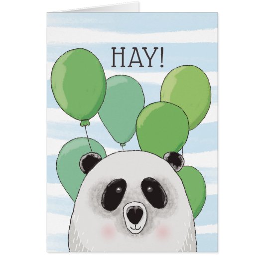 Joyeux anniversaire. Panda mignonne. Carte d'anima (Devant)