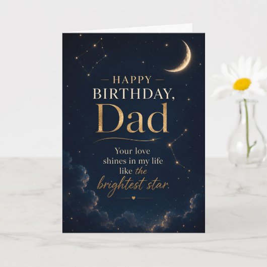 Joyeux Anniversaire Papa Carte Céleste  (Petite plante)