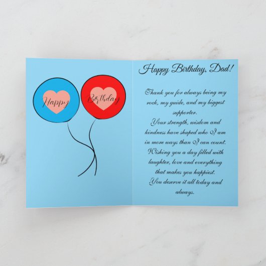 Joyeux anniversaire papa carte de voeux design ble (Intérieur)