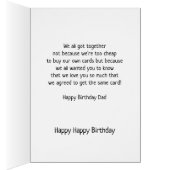 Joyeux anniversaire papa mignonne Puffin Oiseaux H (Intérieur (Droit))