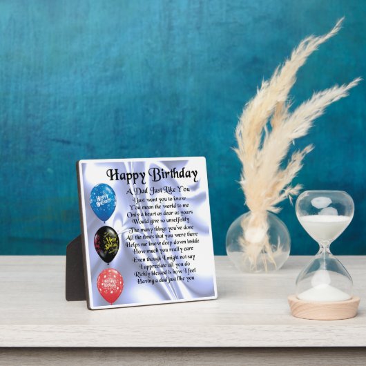 Joyeux anniversaire Papa Poem Plaque (Insitu)