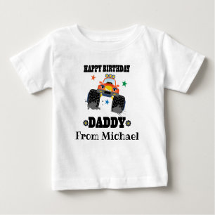 Joyeux Anniversaire Papa T-shirt personnalisé bébé