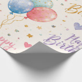 Joyeux Anniversaire Papier Cadeau – Coloré  (Coin)
