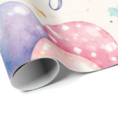 Joyeux Anniversaire Papier Cadeau – Coloré  (Coin rond)