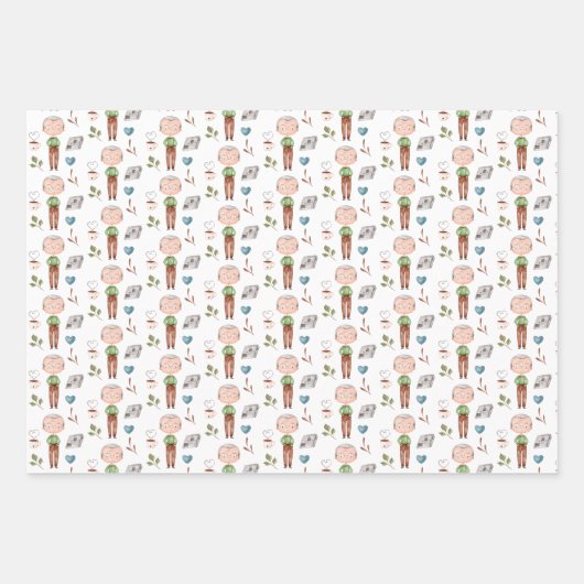 Joyeux Anniversaire Papier Enveloppant Papier Papi (Devant)
