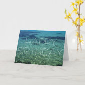 Joyeux anniversaire - paradis tropical - carte (Fleur jaune)