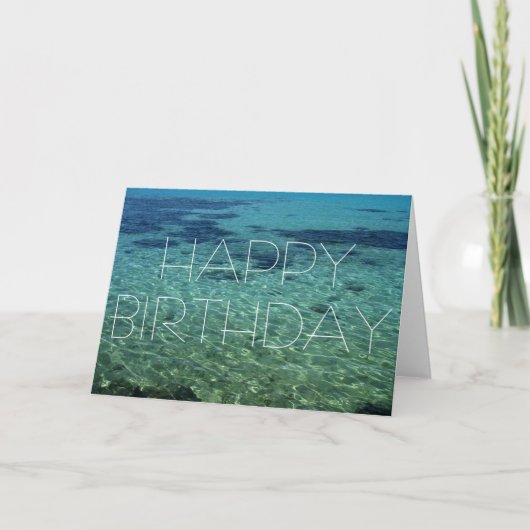 Joyeux anniversaire - paradis tropical - carte (Devant)