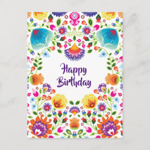 Joyeux anniversaire personnalisable folklore carte