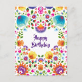 Joyeux anniversaire personnalisable folklore carte (Devant)