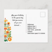 Joyeux anniversaire personnalisable folklore carte (Dos)