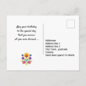 Joyeux anniversaire personnalisable folklore carte (Dos)