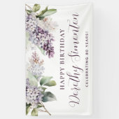Joyeux Anniversaire personnalisé bannière violet f (Vertical)