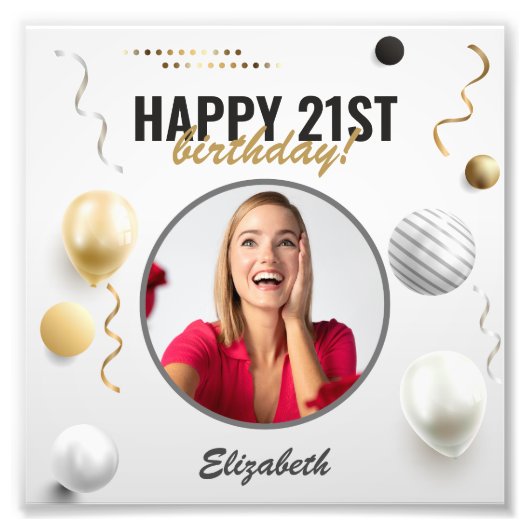 Joyeux anniversaire personnalisé cadeau photo mode (Devant)