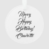 Joyeux anniversaire personnalisé écriture élégante (dos)