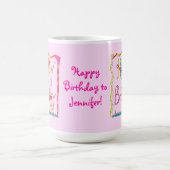 Joyeux Anniversaire Personnalisé Pink Mug (Centre)