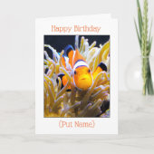 Joyeux Anniversaire Personnaliser carte de poisson (Devant)