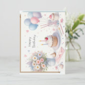 Joyeux Anniversaire Personnaliser Carte personnali (Debout devant)