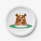 Joyeux anniversaire, petit ours ! ! Assiettes en P (Devant)