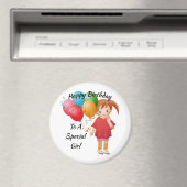 Joyeux Anniversaire Petite Fille Magnet (In Situ (Lave-vaisselle))
