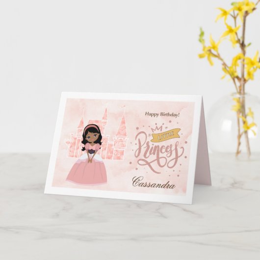 Joyeux anniversaire, petite princesse. Carte de no (Fleur jaune)