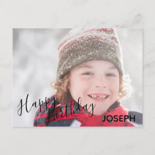 Joyeux Anniversaire Photo Camo Bleu - Carte postal