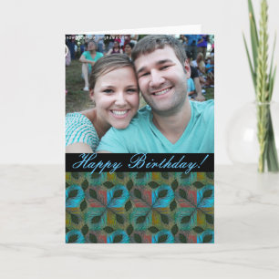 Joyeux anniversaire ! - photo paon Carte de voeux