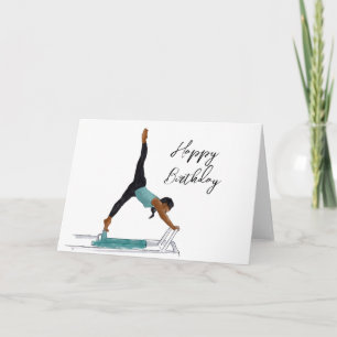 Joyeux anniversaire Pilates carte de réformateur