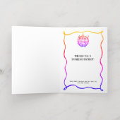 Joyeux anniversaire Pink Foilf Invitation (Couchage intérieur)