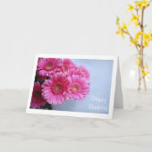 Joyeux Anniversaire Pink Gerbera Daisies Carte de (Fleur jaune)