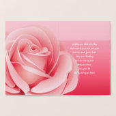 Joyeux anniversaire. Pink Rose Real Foil Cartes de (Intérieur)