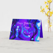 Joyeux Anniversaire Pisces Water Femme Carte de vo (Fleur jaune)