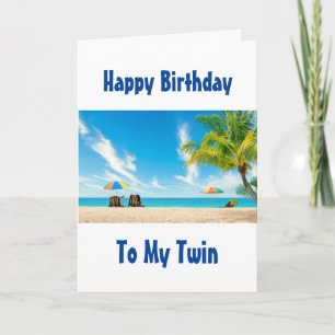 JOYEUX ANNIVERSAIRE PLAGE À MA CARTE DE "JUMELLE"