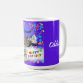 Joyeux Anniversaire Poodle Coffee Mug (Devant droit)