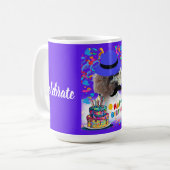 Joyeux Anniversaire Poodle Coffee Mug (Devant gauche)