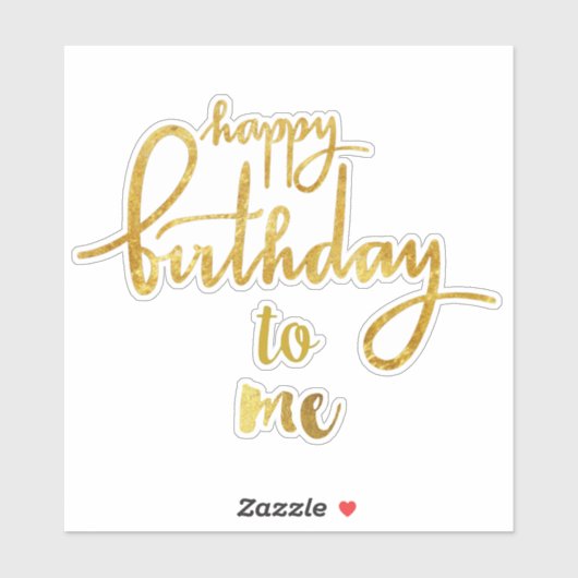 Joyeux Anniversaire Pour Moi Sticker Gold Foil (Feuille)