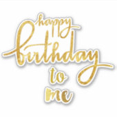 Joyeux Anniversaire Pour Moi Sticker Gold Foil (Devant)