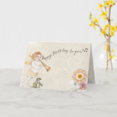 Joyeux anniversaire pour vous ! Angle avec carte d (Fleur jaune)