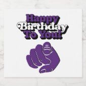 Joyeux Anniversaire Pour Vous Étiquette De Vins Vi (Étiquettes simples)