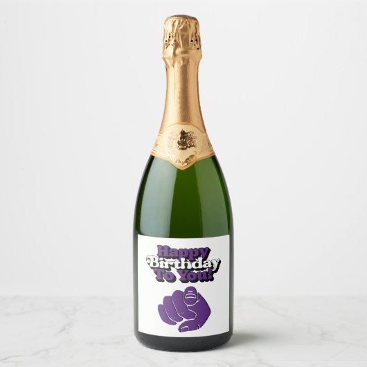 Joyeux Anniversaire Pour Vous Étiquette De Vins Vi (Devant)